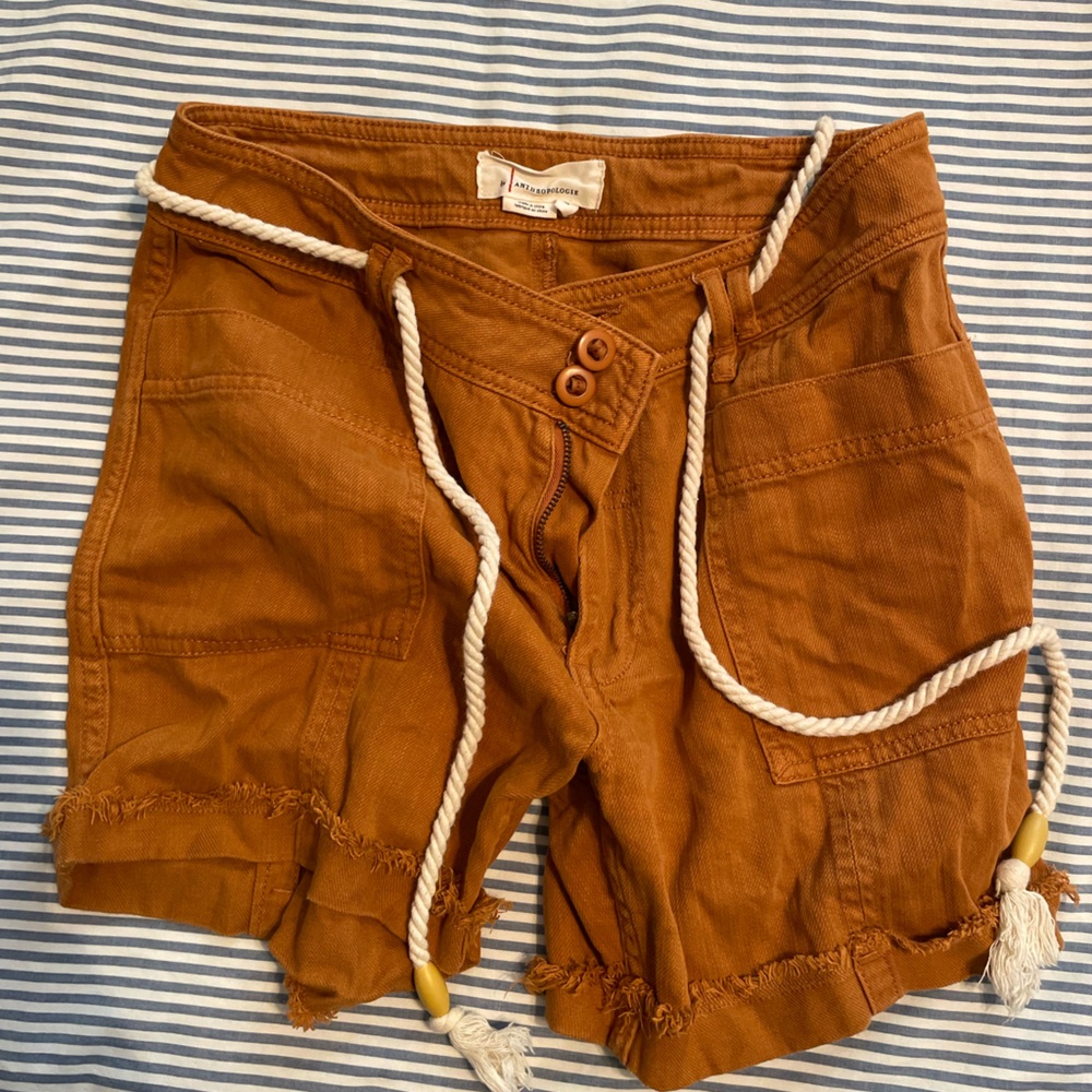 Orange Anthropologie Shorts
